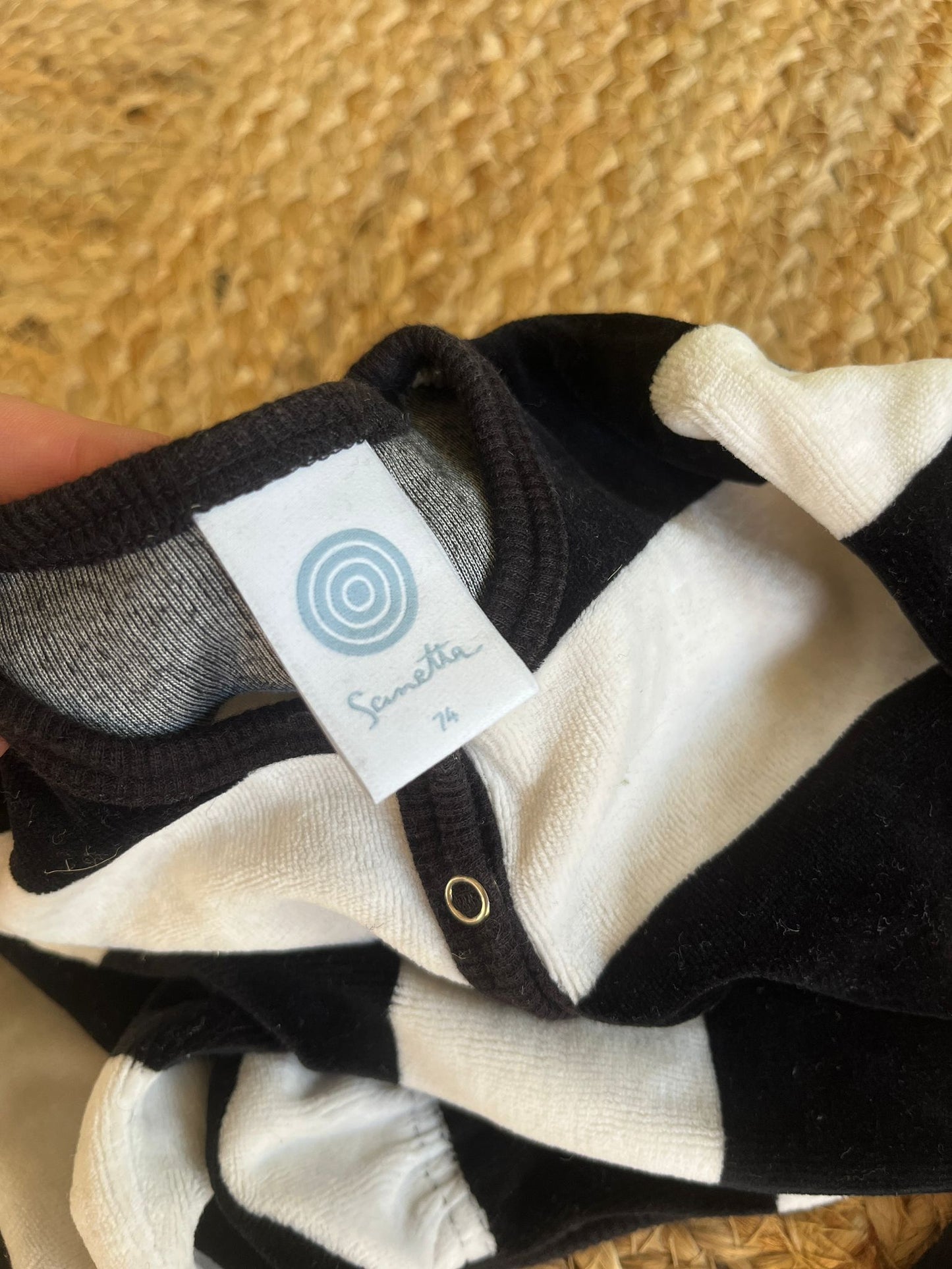 The Moonbeam Stripe Onesie